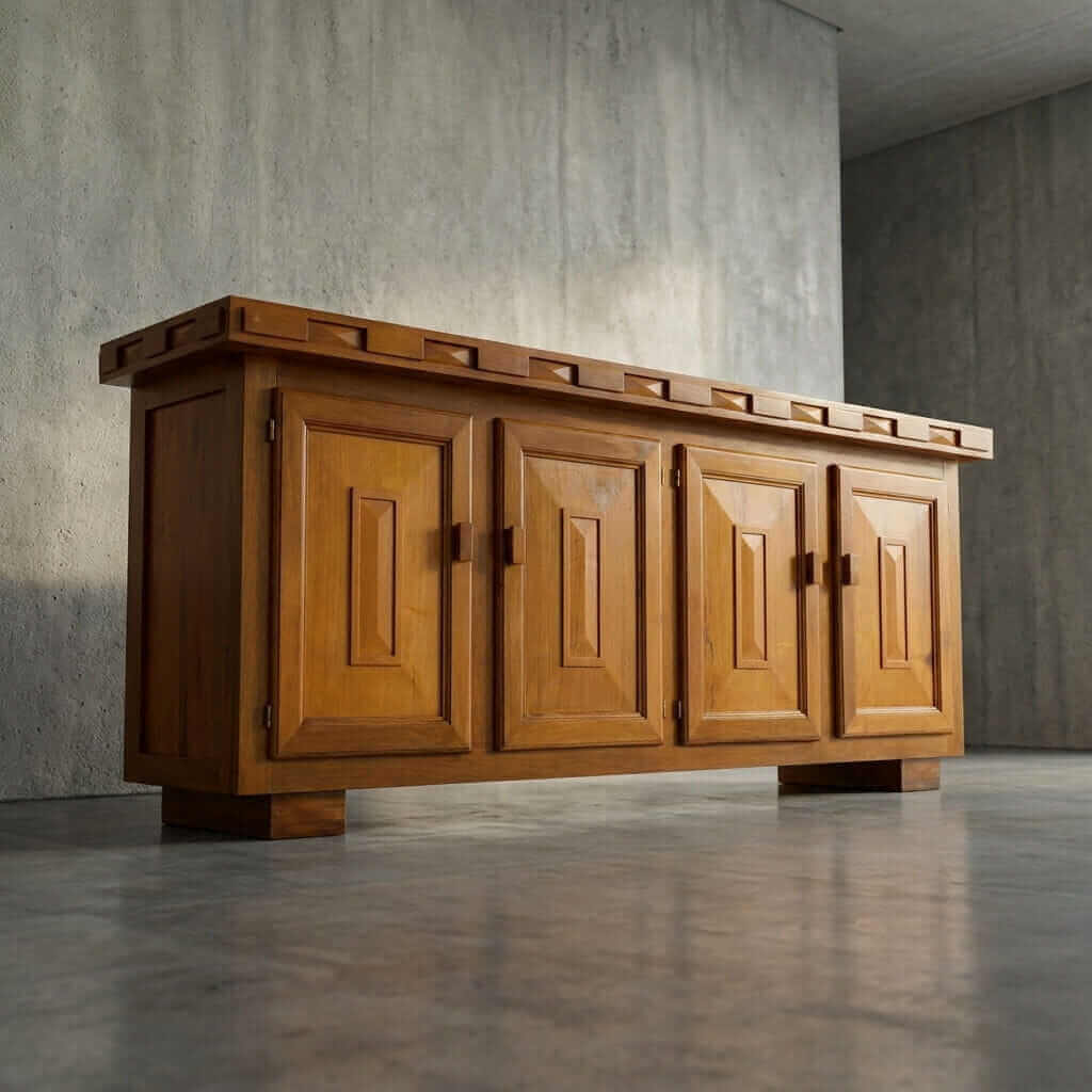 Spanish Pine Sideboard, 1960s by Unattributed